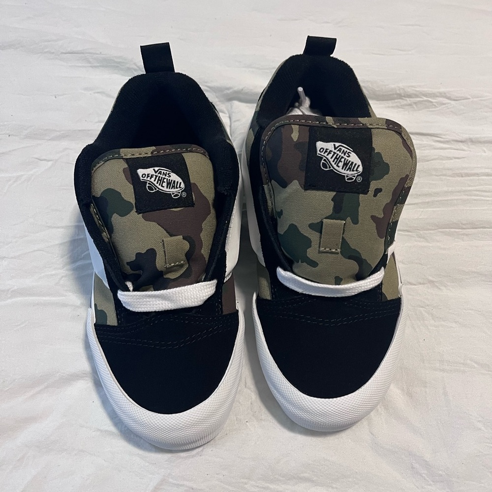 Vans Kids Camo Slip-On Sneakers - Black & Green